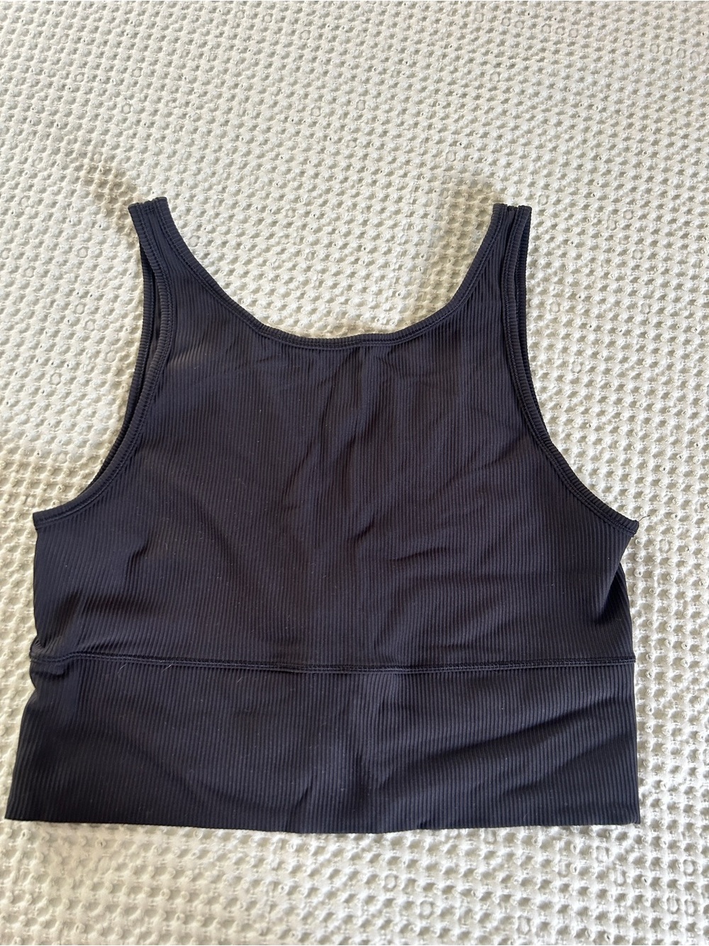 lululemon athletica Black Ribbed Tank Top